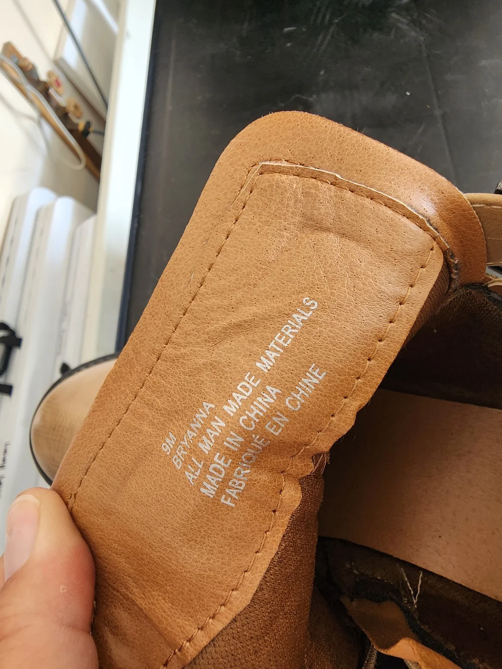Tan Women's Ankle Boots with Buckle Strap